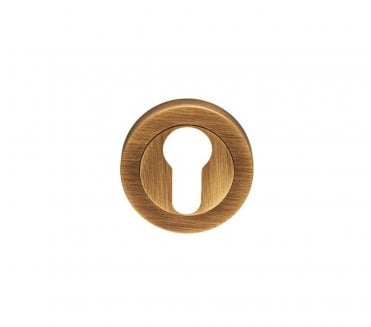 Carlisle Brass EUL Designer Euro Profile Cylinder Escutcheon - Antique Brass