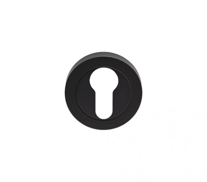 Carlisle Brass EUL Designer Euro Profile Cylinder Escutcheon - Matt Black
