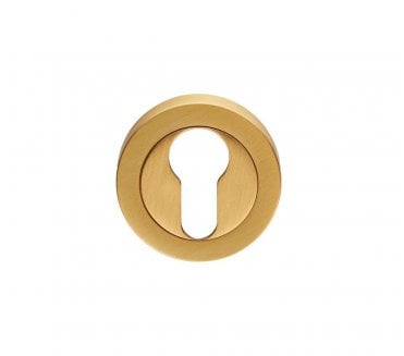 Carlisle Brass EUL Designer Euro Profile Cylinder Escutcheon - Satin Brass