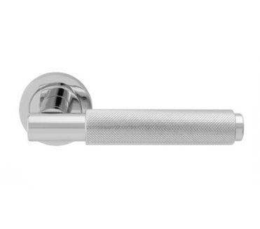 Carlisle Brass EUL Varese Knurled Door Handle On Rose - Polished Nickel