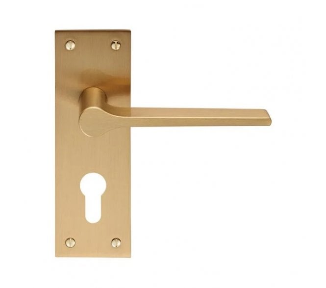 Carlisle Brass EUL Velino Door Handles On Backplate - Satin Brass