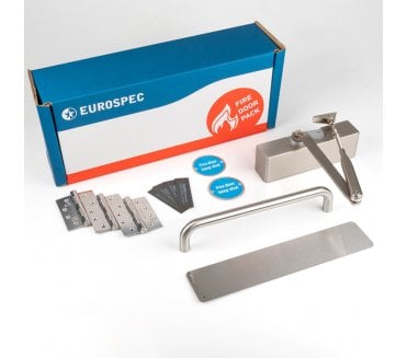 Carlisle Brass FDPC2 Commercial Fire Door Pack - Push/Pull - Satin Stainless Steel