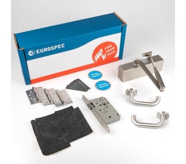 Carlisle Brass FDPC4 Commercial Fire Door Pack - Din Latch - Satin Stainless Steel