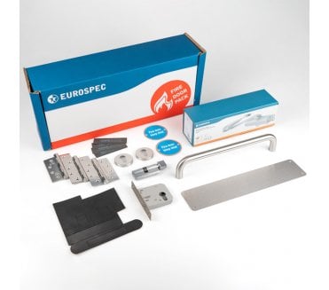 Carlisle Brass FDPR1 Residential Fire Door Pack - Push/Pull (Lockable) - Satin Stainless Steel