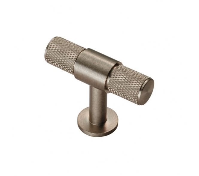 Carlisle Brass Knurled 50mm T-Bar Cabinet Knob - Satin Nickel