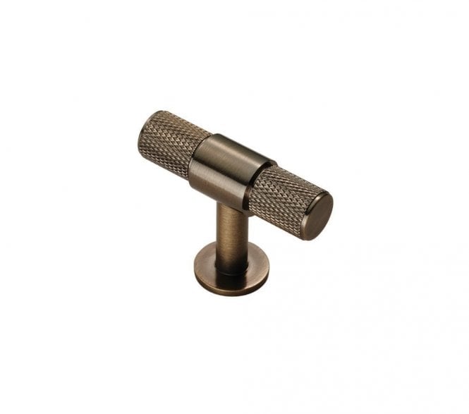 Carlisle Brass Knurled 50mm T-bar Knob Antique Brass