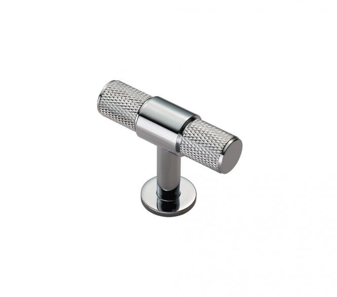 Carlisle Brass Knurled 50mm T-bar Knob Polished Chrome