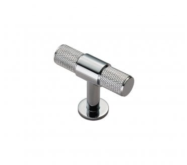 Carlisle Brass Knurled 50mm T-bar Knob Polished Chrome