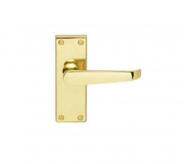 Carlisle Brass M Series Straight Door Handles On Backplate - Polished Brass