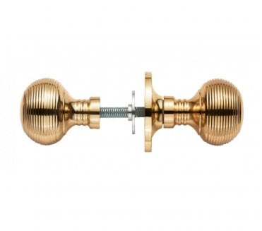 Carlisle Brass M1001R Beehive Rim Door Knobs - Polished Brass
