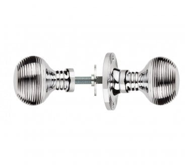 Carlisle Brass M1001R Beehive Rim Door Knobs - Polished Chrome