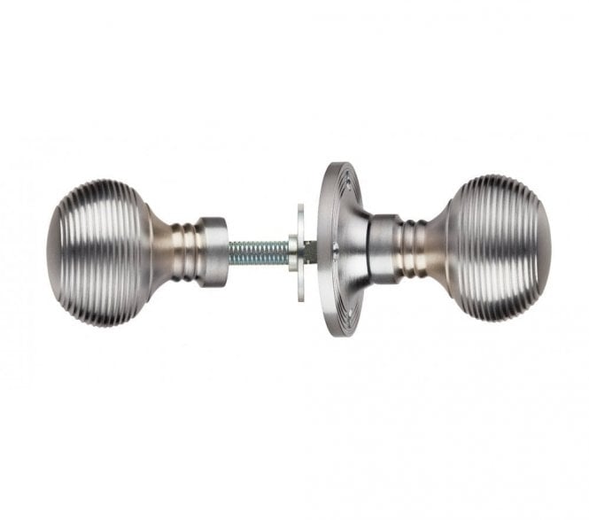 Carlisle Brass M1001R Beehive Rim Door Knobs - Satin Chrome