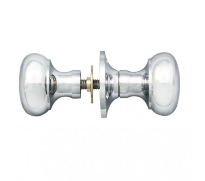 Carlisle Brass M35RS Mushroom Rim Door Knobset - Polished Chrome