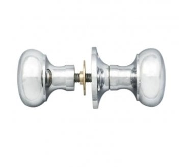 Carlisle Brass M35RS Mushroom Rim Door Knobset - Polished Chrome