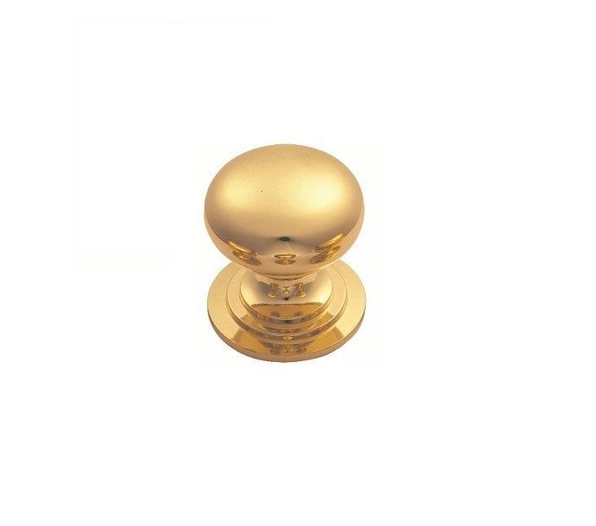 Carlisle Brass M47 Solid Victorian Cabinet Knob - Polished Brass