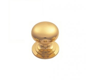 Carlisle Brass M47 Solid Victorian Cabinet Knob - Polished Brass