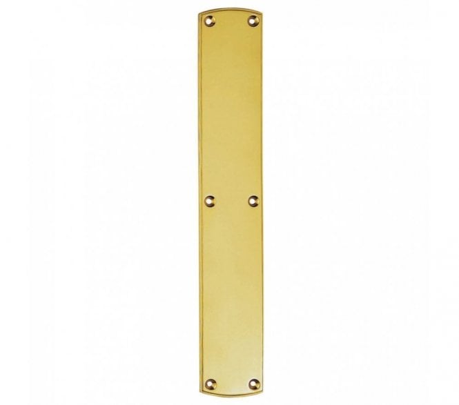 Carlisle Brass PF102 Large Finger Plate 457x76mm - Polished Brass