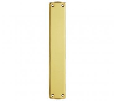 Carlisle Brass PF107 Shaped Finger Plate 382x75mm - Polished Brass