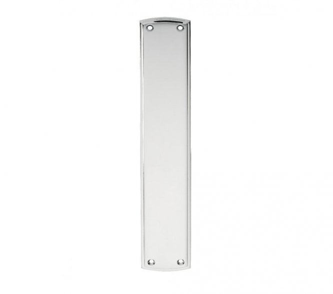 Carlisle Brass PF107CP Shaped Finger Plate 382x75mm - Polished Chrome