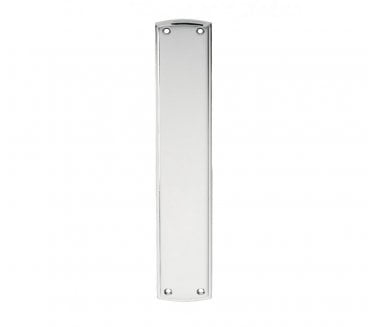 Carlisle Brass PF107CP Shaped Finger Plate 382x75mm - Polished Chrome
