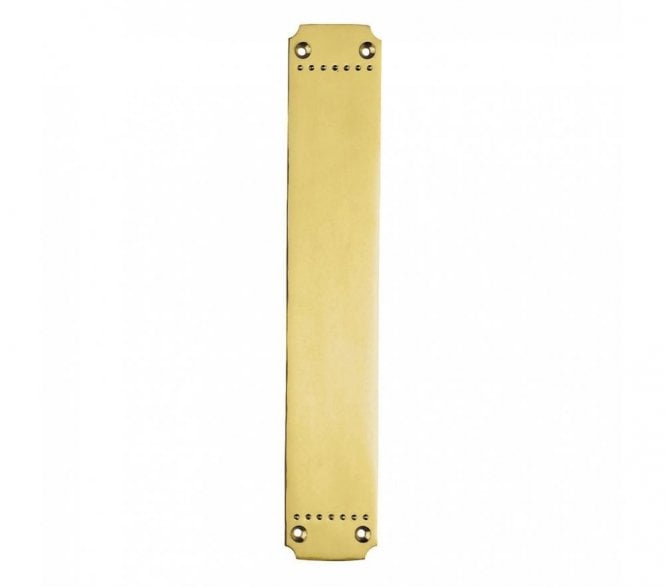 Carlisle Brass PF110 Laurin Finger Plate 370x64mm - Polished Brass