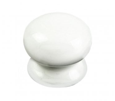 Carlisle Brass Porcelain Knob 30mm White