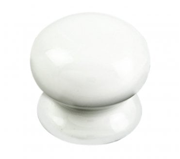 Carlisle Brass Porcelain Knob 35mm White