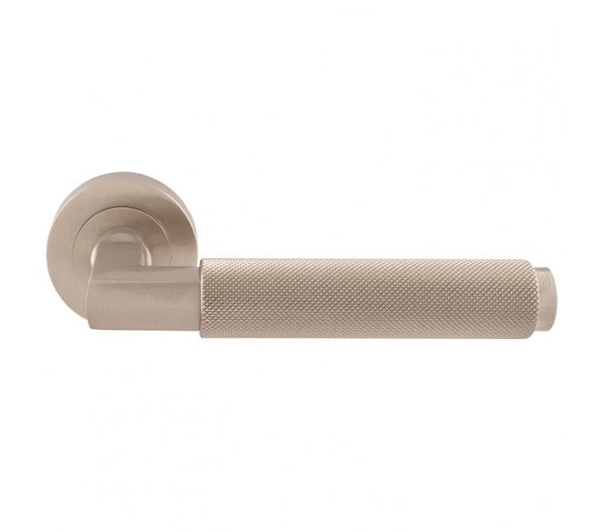 Carlisle Brass Terazzo Lever On Round Rose - Satin Nickel