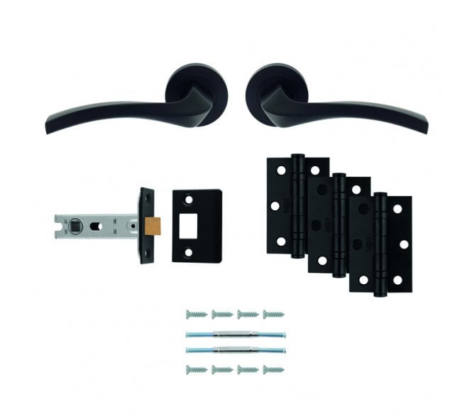 Carlisle Brass UDP008MB Sines Latch Pack - Matt Black