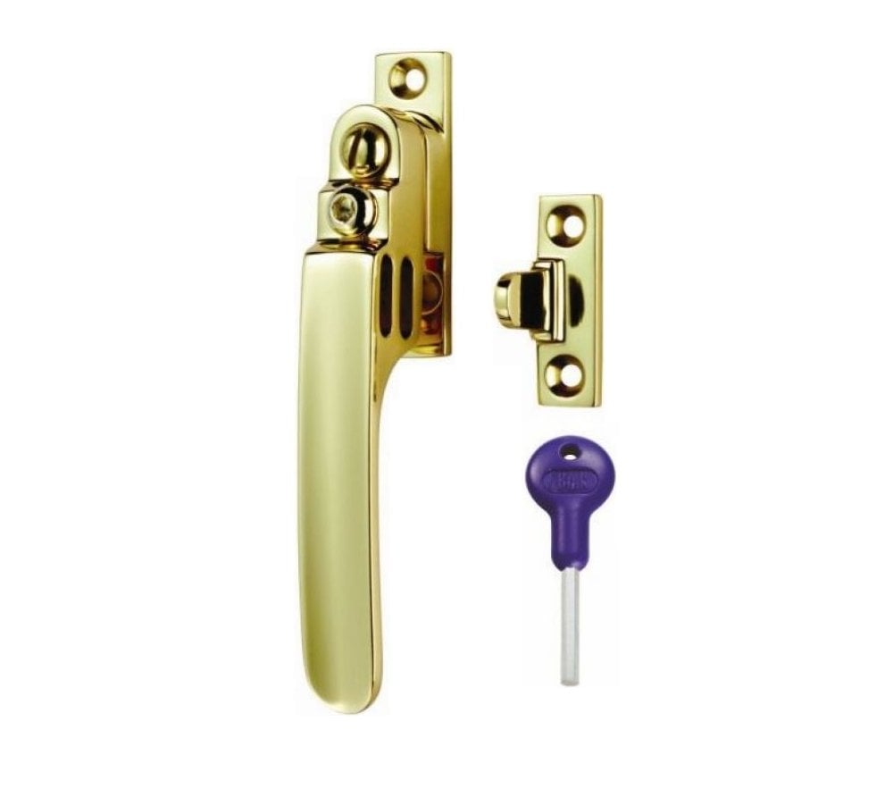 thumbnail image 2 of Dale Hardware Victorian Casement Fastener – Polished Brass – For Wood Windows 2 of 4