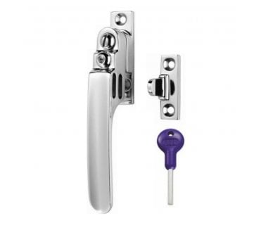 Carlisle Brass V1007LCK Locking Victorian Casement Fastener - Satin Chrome