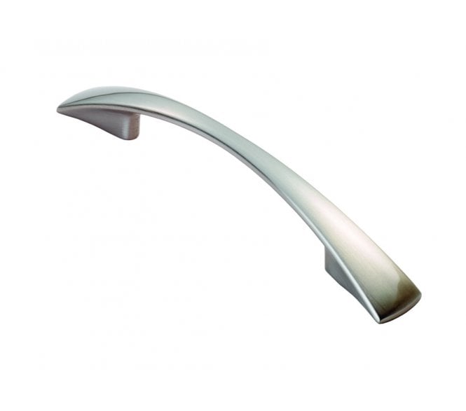 Carlisle Brass Waisted Flat Bow Handle 96mm Satin Nickel