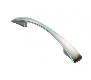 Carlisle Brass Waisted Flat Bow Handle 96mm Satin Nickel