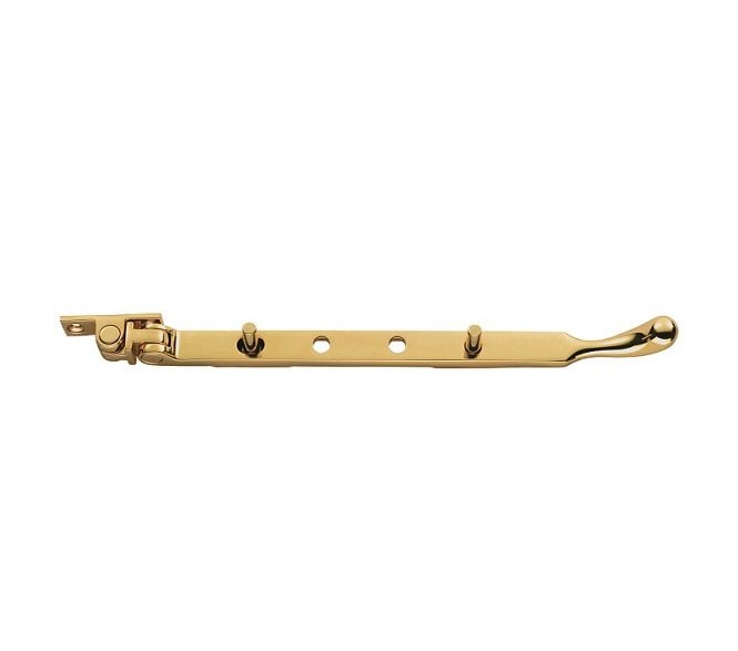 Carlisle Brass WF12 Bulb-End Casement Stays - Polished Brass