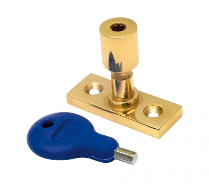 Carlisle Brass WF17 Locking Casement Stay Pin - Polished Brass