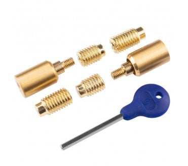 Carlisle Brass WF18 Sliding Sash Window Sash Stops (Pack 2) - Satin Brass