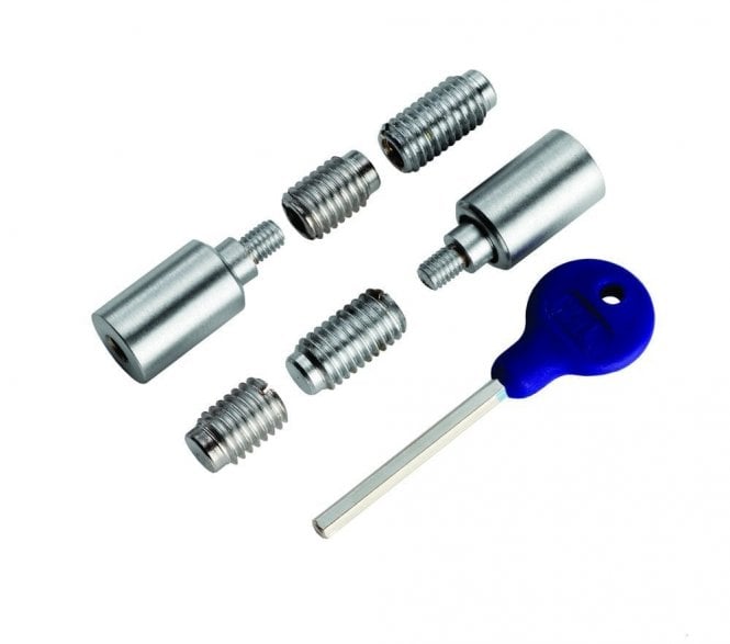 Carlisle Brass WF18 Sliding Sash Window Sash Stops (Pack 2) - Satin Chrome