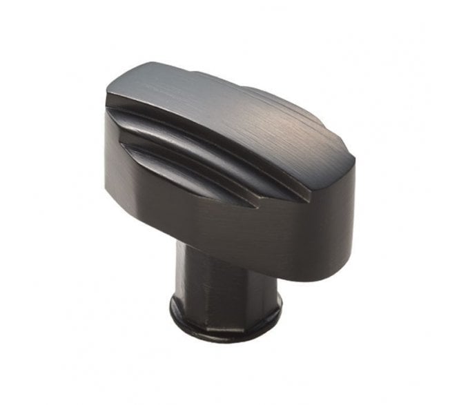 Cebi Art Deco Cabinet Knob 30x20mm - Matt Black