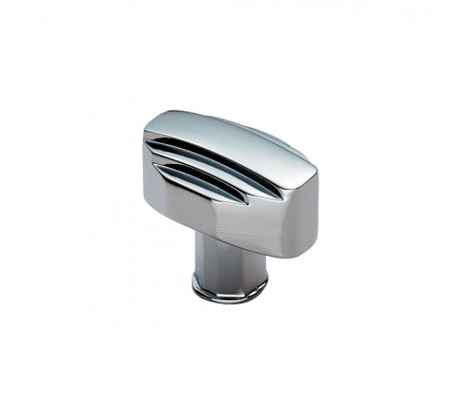 Cebi Art Deco Cabinet Knob 30x20mm - Polished Chrome