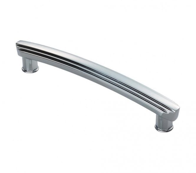 Cebi Art Deco Cabinet Pull Handle 160mm - Polished Chrome