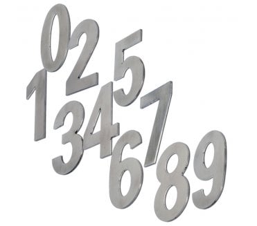 Coastal BLU 100mm Self Adhesive Door Numerals 316 Stainless Steel  - Satin Stainless Steel