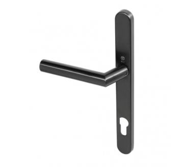 Coastal BLU AML096 (Grade 316) Kantrel Angled Mitred Lever Multipoint Door Handles - 92mm C/C - PVD Satin Black