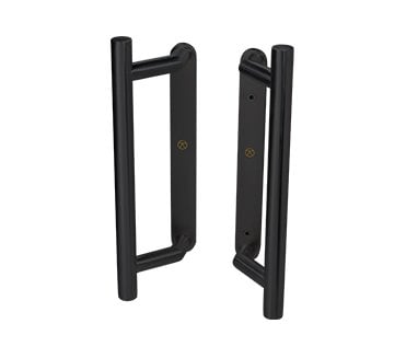 Coastal BLU Back to Back Patio Door Handles 316 Stainless Steel - Matt Black