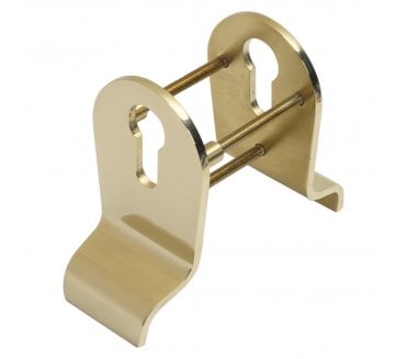 Coastal BLU CP30 Euro Cylinder Pull Back to Back 316 Stainless Steel  - PVD Polished Brass