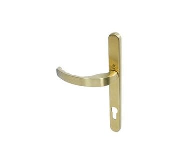 Coastal BLU EGC096 (Grade 316) Ergonomic Lever Multipoint Door Handles - 92mm C/C - PVD Satin Brass