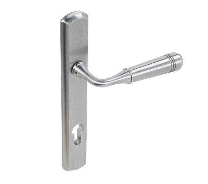 Coastal BLU (Grade 316) Opera Multipoint Door Handles -92mm C/C - Satin Stainless Steel