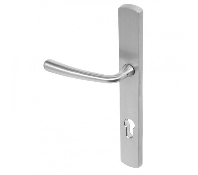 Coastal BLU (Grade 316) Pera Multipoint Door Handles - 92mm C/C - Satin Stainless Steel