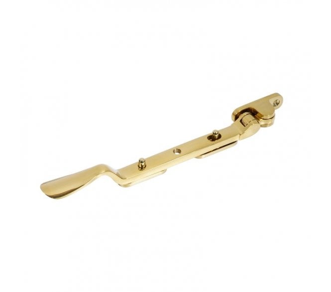 Coastal BLU (Grade 316) Regent Casement Window Stays - PVD Polished Brass