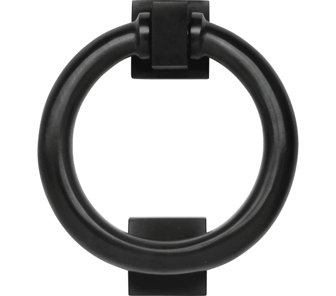 Coastal BLU (Grade 316) Ring Door Knocker - Matt Black