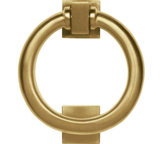 Coastal BLU (Grade 316) Ring Door Knocker - PVD Satin Brass